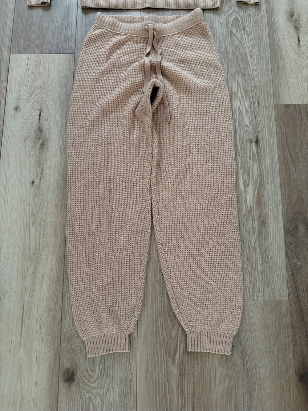 aerie Two-Piece Waffle-Knit Pajama Set in Light Tan - Picture 5 of 5